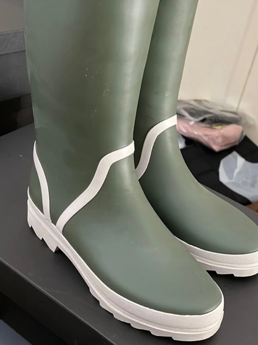 J.Crew Tall Lug-Sole Rain Boots BA185 - Picture 6 of 9